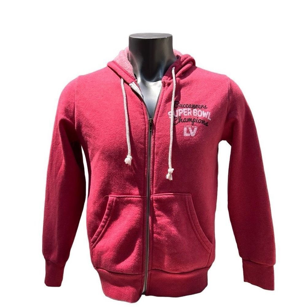 Fanatics Tampa Bay Buccaneers Hoodie Unisex Medium Red Super Bowl Full Zip